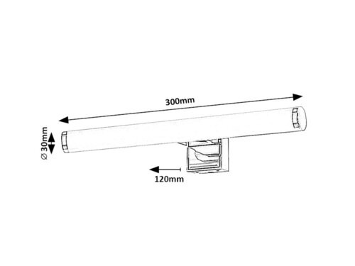 Nour, beltéri fürdőszobai fali, LED5W, L30cm