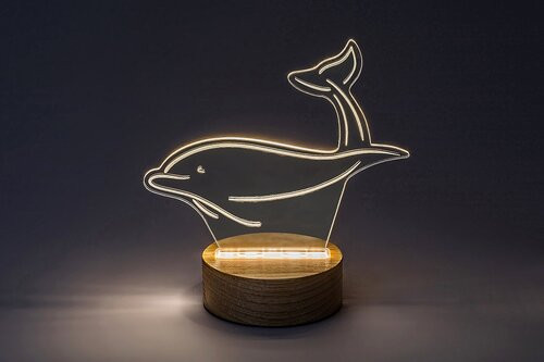 Akali, beltéri asztali, LED2W,H20,5cm,delfin