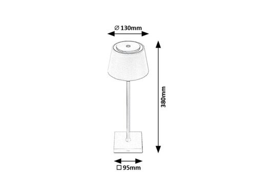 Taena, beltéri asztali, LED4W, H38cm, ezüst
