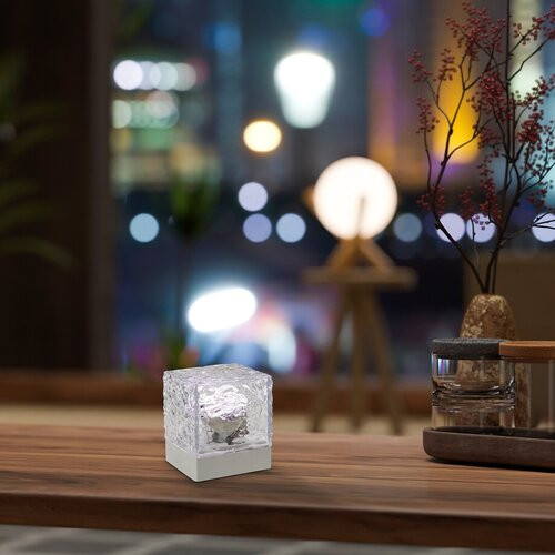 Cubiko, beltéri asztali dekor, LED1W, H9,5cm