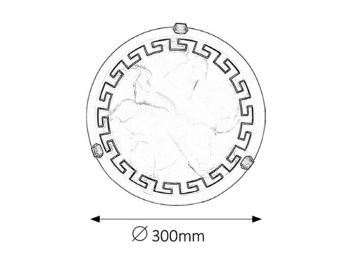 Etrusco menny D30,E27 60W bronz köröm