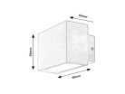 Mataro,kül.fali, LED7W, L9cm, fehér