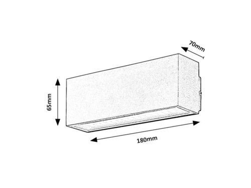 Mataro,kül.fali, LED10W, L18cm, fekete