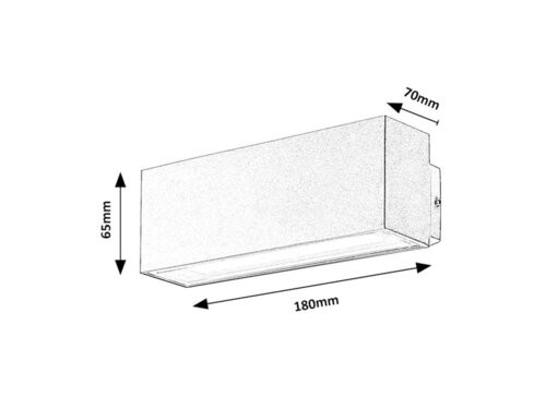 Mataro,kül.fali, LED10W, L18cm, fehér