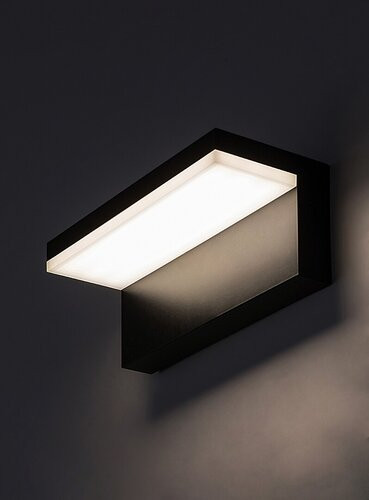 Zaragoza,kül.fali, LED10W, L21cm, fekete