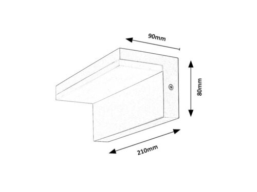 Zaragoza,kül.fali, LED10W, L21cm, fehér
