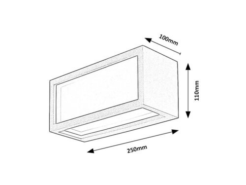 Lublin,kül.fali, LED10W, L25cm, sima