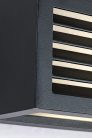 Lublin,kül.fali, LED10W, L25cm, rácsos