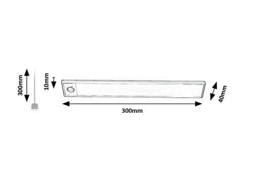 Ivanna, beltéri pultmegvilágító LED2W, L30cm, ezüst