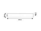 Soft2, beltéri pultmegvilágító LED8W, L60cm, ezüst
