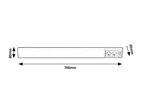 Bath2, beltéri pultmegvilágító LED15W, L70cm