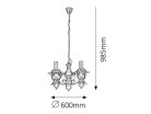 Enna 3 ágú függőlámpa E14 3x40W fekete-réz