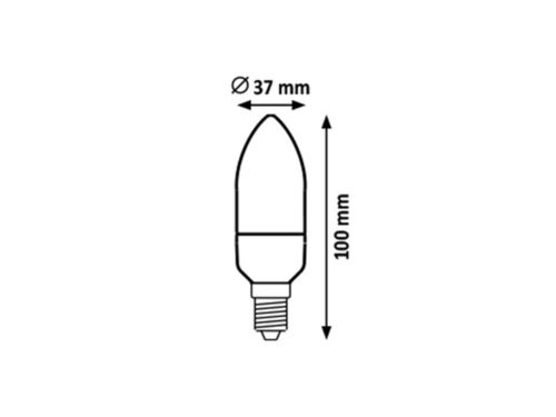 SMD LED, E14 C35, 7W, 600lm, 6500K