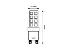 SMD LED, G9, 9W, 1120lm, 3000K