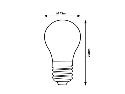 SMD LED, E27 G45, 5W, 500lm, 4000K