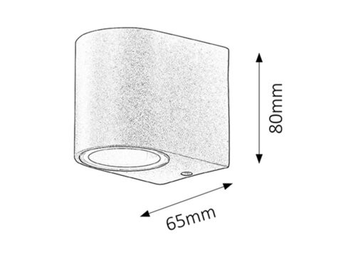 Chile kült fali GU10 35W fekete IP44