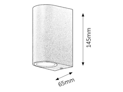 Chile kült fali GU10 2x35W fekete IP44