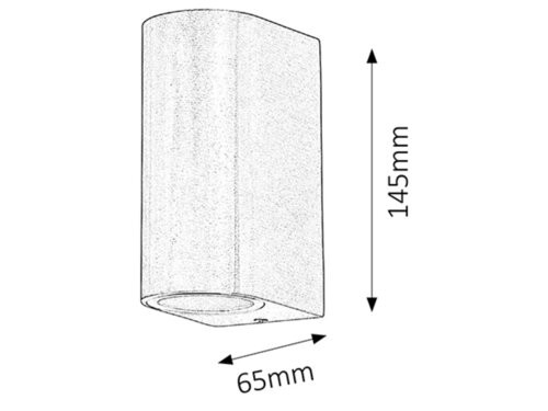 Chile kült fali GU10 2x35W alu IP44