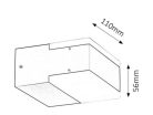 Bona fali LED lámpa 2x4,5W IP54,a.szürke