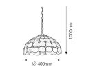Marvel függ D40 E27 2x60W tiffany