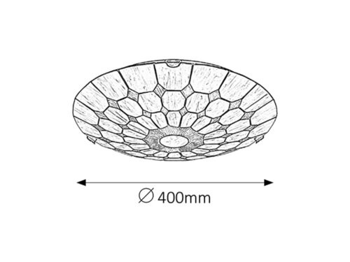 Marvel menny D40 E27 2x60W tiffany