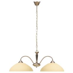 Regina 2 ágú függ E27 2x60W bronz-krém b