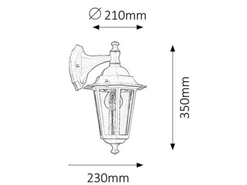 Velence kült fali le E27 60W fehér IP43