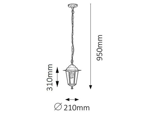 Velence kült függ E27 60W fekete IP43