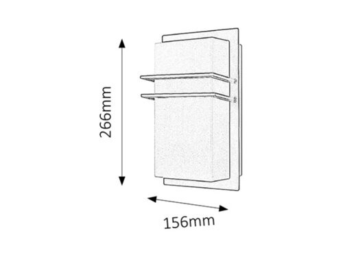 Seattle kültéri fali E27 11W, inox IP44