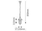 Velence kültéri függ E27 60W antik a. IP44