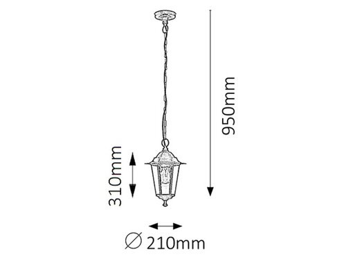 Velence kültéri függ E27 60W antik a. IP44