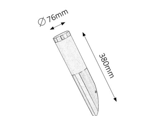 Inox torch kült fali döntöttE27 25W IP44