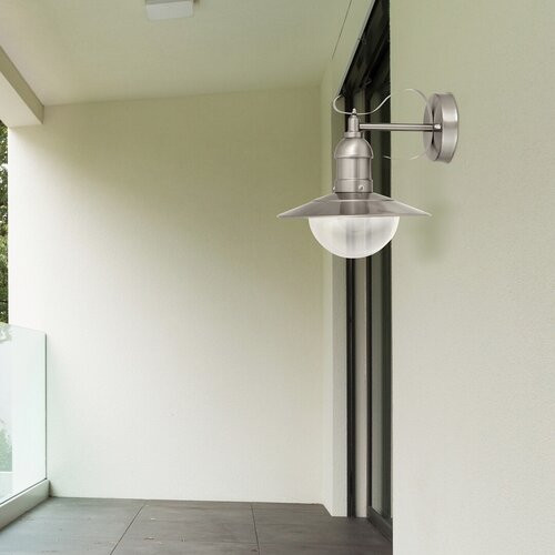 Oslo kültéri fali E27 60W, inox IP44