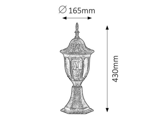 Milano kült talp43cmE27 60W a.ar IP43