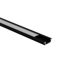 Ecolight süllyesztett fekete profil 2m