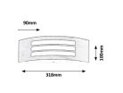 Roma kült E27 14W antik arany IP44
