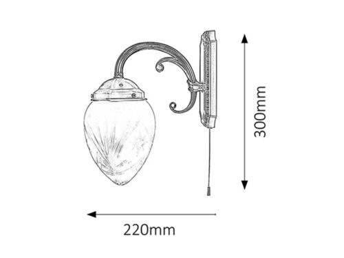 Annabella wall lamp E14 40W bronz