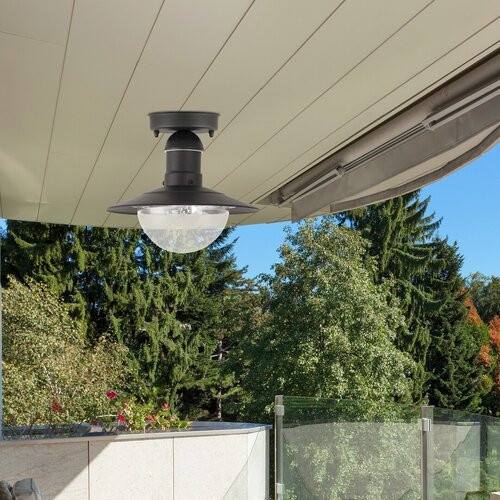 Oslo kültéri mennyezeti E27 60W fekete IP44