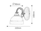 Flossi falikar E27 40W bronz