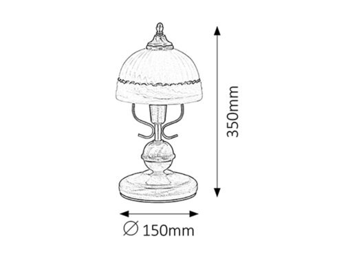 Flossi asztali lámpa E14 40W bronz