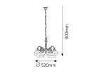 Flossi 5ágú csillár E27 5x40W bronz