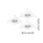 BARRANCO GU10 Süllyesztett lámpa