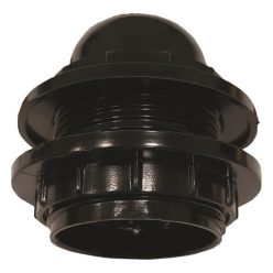 E27-es fekete műanyag csillár foglalat 220-240V