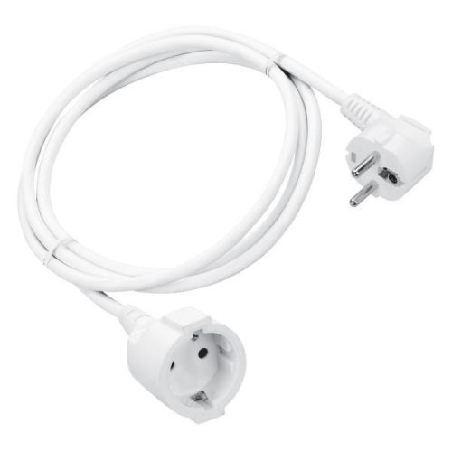 Földelt hálózati hosszabbító fehér 3Χ1.5mm7m 16A 220-240V