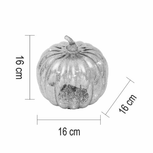 HOME ATM13 üveg tök dekoráció, 16 cm, 15 db melegfehér micro LED, időzítő, elemes tápellátás, beltéri kivitel