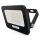 LED reflektor GLARO 20W, fekete, IP65, 2000 lm, természetes fehér