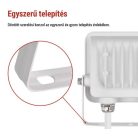 LED reflektor GLARO 20W, fehér, IP65, 2000 lm, természetes fehér