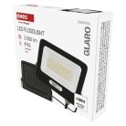 LED reflektor GLARO 30W, fekete, IP65, 3000 lm, természetes fehér