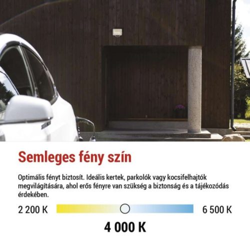 LED reflektor GLARO 30W, fehér, IP65, 3000 lm, természetes fehér