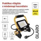 GLARO 30 W-os LED-reflektor, sárga-fekete, IP65, 3000 lm, semleges fehér
